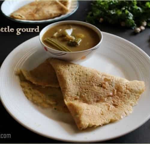 Chickpea - Bottle Gourd Dosa - Plattershare - Recipes, food stories and food enthusiasts