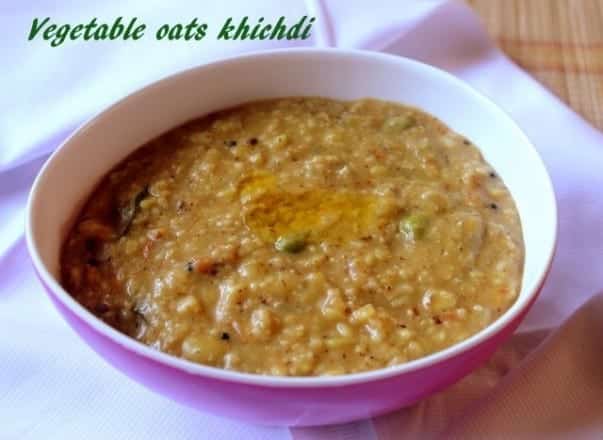 Vegetable Oats Khichdi Recipe - Healthy Breakfast Recipes - Oats Recipes - Plattershare - Recipes, food stories and food lovers