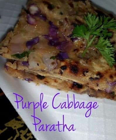 Healthy Purple Cabbage Paratha - Plattershare - Recipes, food stories and food lovers