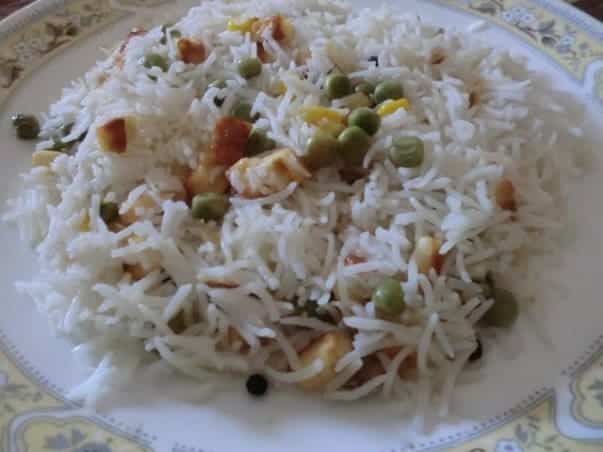 Corn And Pea Pulao - Plattershare - Recipes, food stories and food lovers