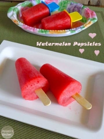 Watermelon Popsicles - Plattershare - Recipes, Food Stories And Food Enthusiasts