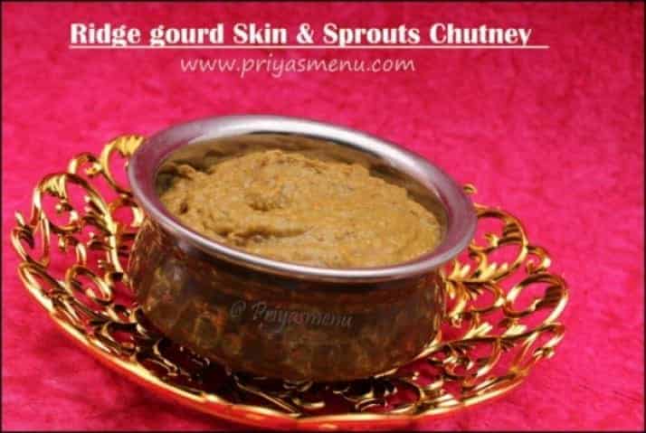 Ridge Gourd & Sprouts Chutney - Plattershare - Recipes, food stories and food lovers