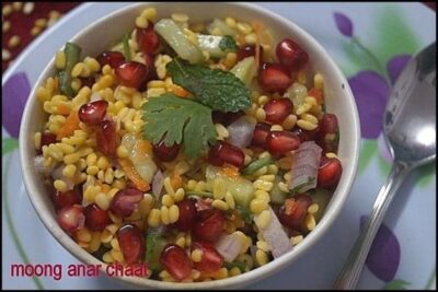 Moong Anaar Chaat - Plattershare - Recipes, food stories and food enthusiasts