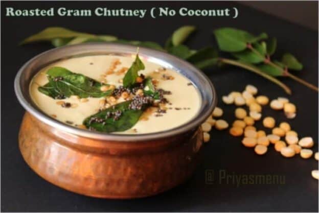 Roasted Gram Chutney - Plattershare - Recipes, Food Stories And Food Enthusiasts