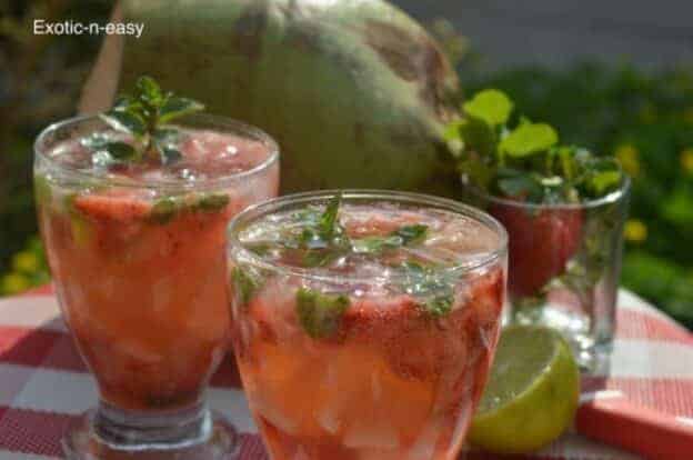 Strawberry Coconut Lemonade - Plattershare - Recipes, Food Stories And Food Enthusiasts