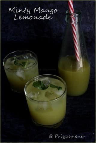 Minty Raw Mango Lemonade - Plattershare - Recipes, food stories and food lovers