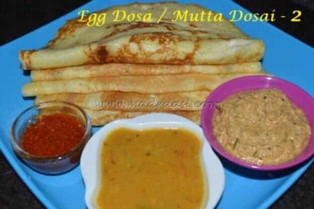 Egg Dosa / Mutta Dosai - Plattershare - Recipes, Food Stories And Food Enthusiasts