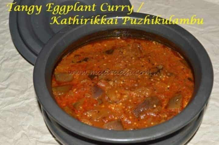 Tangy Brinjal Curry / Kathirikkai Pulikulambu - Plattershare - Recipes, food stories and food lovers