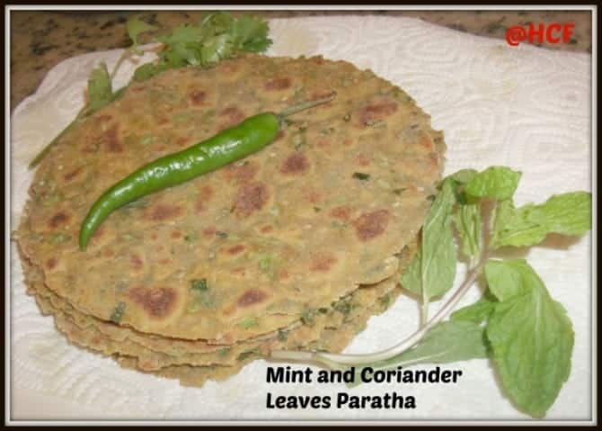Mint And Coriander Leaves Paratha - Plattershare - Recipes, food stories and food lovers