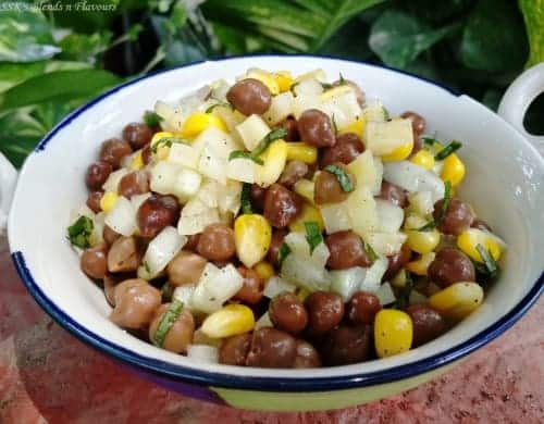 Black Chickpeas And Corn Salad With Acv Dressing - Plattershare - Recipes, Food Stories And Food Enthusiasts
