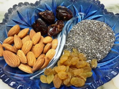 Healthy No-Sugar Almond Chia Seed Laddu (Vegan & Gluten-Free) - Plattershare - Recipes, food stories and food lovers Healthy No-Sugar Almond Chia Seed Laddu (Vegan & Gluten-Free) - Plattershare - Recipes, food stories and food lovers