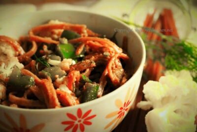 Vibrant Paprika Red Rice Pasta with Roasted Vegetables - Plattershare - Recipes, food stories and food lovers Vibrant Paprika Red Rice Pasta with Roasted Vegetables - Plattershare - Recipes, food stories and food lovers