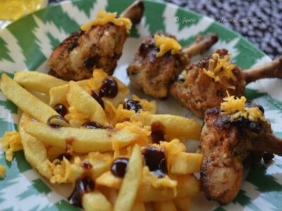 Spicy Naga Chicken Pops with BBQ Fries - Plattershare - Recipes, food stories and food lovers Spicy Naga Chicken Pops with BBQ Fries - Plattershare - Recipes, food stories and food lovers