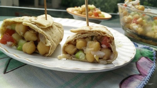 Chickpea Salad Wraps - Plattershare - Recipes, Food Stories And Food Enthusiasts
