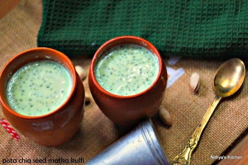 Pista Chia Seeds Matka Kulfi - Plattershare - Recipes, food stories and food lovers