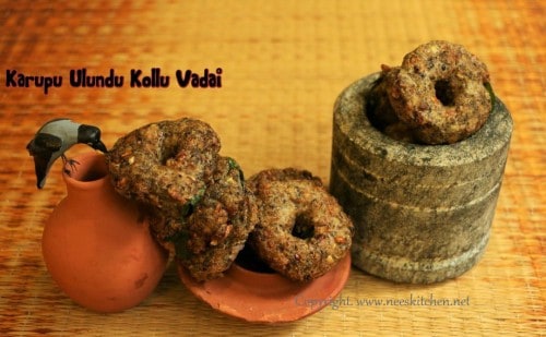 Karupu Ulundu Kollu Vadai | Black Urad Dhal & Horsegram Fritters - Plattershare - Recipes, food stories and food lovers