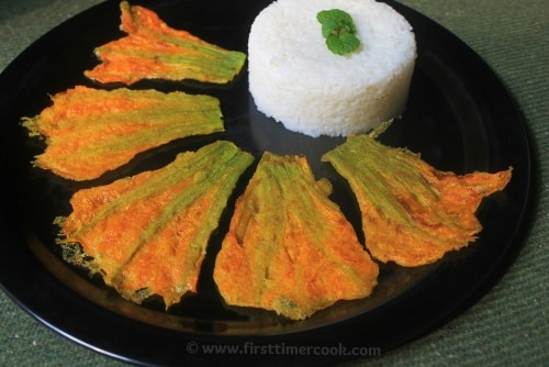 Pumpkin Flower Fritters - Plattershare - Recipes, Food Stories And Food Enthusiasts