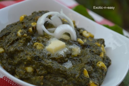 Corn Palak - Plattershare - Recipes, Food Stories And Food Enthusiasts