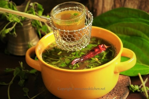 Beetal Leaves & Tulsi Soup - Plattershare - Recipes, food stories and food enthusiasts