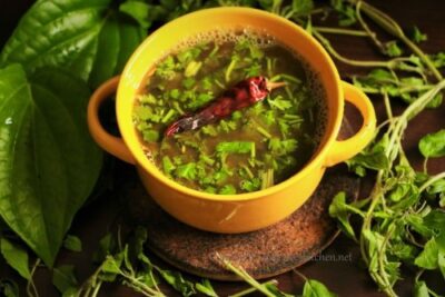 Restorative Beetal Leaves and Tulsi Soup (South Indian) - Plattershare - Recipes, food stories and food lovers Restorative Beetal Leaves and Tulsi Soup (South Indian) - Plattershare - Recipes, food stories and food lovers