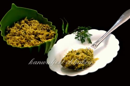 Coriander Peas Pulao / Green Rice - Plattershare - Recipes, food stories and food lovers