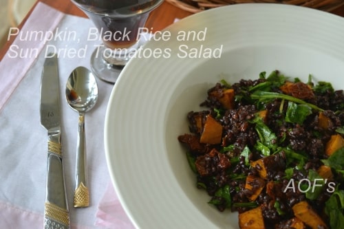 Pumpkin, Black Rice And Sun Dried Tomatoes Salad - Plattershare - Recipes, food stories and food lovers
