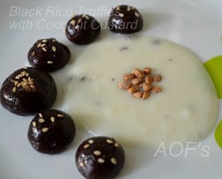 Black Rice Truffles With Coconut Custard ( The Vegan Attakali ) - Plattershare - Recipes, food stories and food lovers