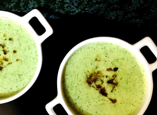 Cream Of Broccoli Soup With Burnt Garlic And Orange - Plattershare - Recipes, food stories and food lovers