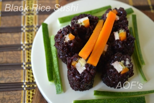 Black Rice Sushi - Plattershare - Recipes, Food Stories And Food Enthusiasts