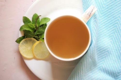 Ginger-Holy Basil Tisane | Adrak Tulsi Chai - Plattershare - Recipes, Food Stories And Food Enthusiasts