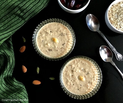 Dates And Oats Payasam/Kheer - Plattershare - Recipes, food stories and food lovers