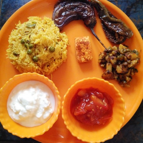Basant Panchami Thali - Plattershare - Recipes, food stories and food lovers