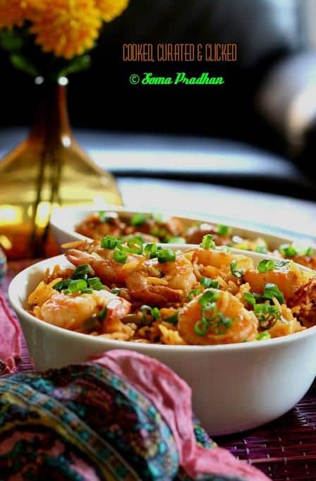 Schezwan Prawn Fried Rice - Plattershare - Recipes, food stories and food lovers