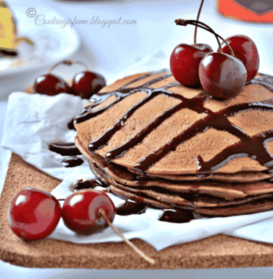 Chocolate Wheat Flour Pancakes - Plattershare - Recipes, food stories and food lovers