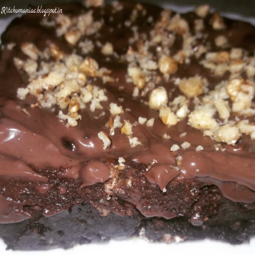 No Bake Chocolate Walnut Cake Valentines Day - Plattershare - Recipes, food stories and food lovers