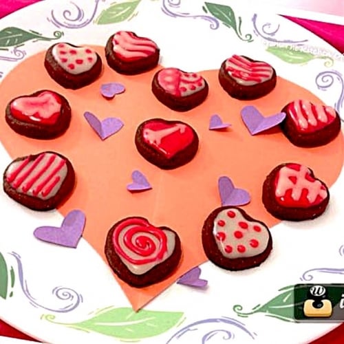 Chocolate Valentine Cookies - Plattershare - Recipes, food stories and food enthusiasts