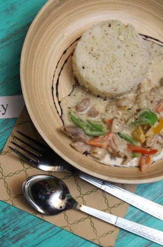 Chicken Or Veg Fricassee With Butter Parsley Rice By Celebrity Chef Rakhee Vaswani - Plattershare - Recipes, food stories and food lovers