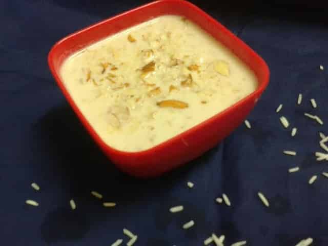 Saffron And Cardamom Flavored Rice Kheer/ Rice Pudding - Plattershare - Recipes, food stories and food lovers