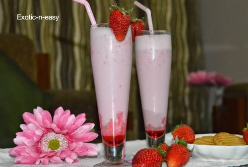 Strawberry Vanilla Shake - Plattershare - Recipes, food stories and food lovers