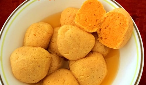 Komala Bhog( Orange Flavored Rosogolla) - Plattershare - Recipes, food stories and food lovers