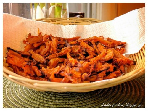 Cheesy Baked Sweet Potato Fries - Plattershare - Recipes, food stories and food lovers