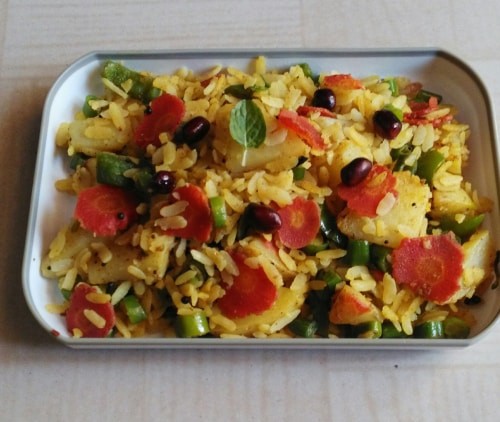 Flat Rice Pulao - Plattershare - Recipes, food stories and food lovers