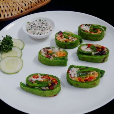 Spinach Veggie Pinwheels Kids - Plattershare - Recipes, food stories and food lovers