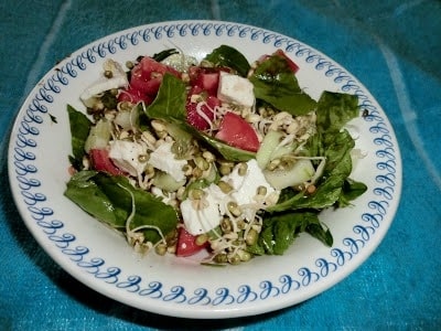 Moong Sprouts And Spinach Salad - Plattershare - Recipes, Food Stories And Food Enthusiasts