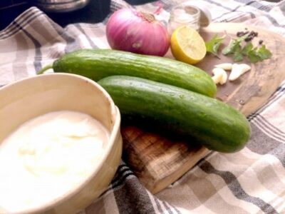 Cool & Creamy Cucumber Salad with Greek Yogurt & Mint - Plattershare - Recipes, food stories and food lovers Cool & Creamy Cucumber Salad with Greek Yogurt & Mint - Plattershare - Recipes, food stories and food lovers