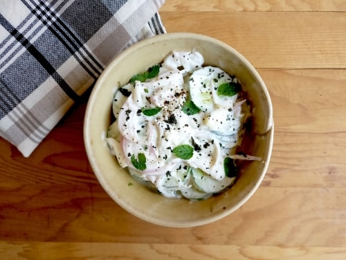 Cucumber Salad In Greek Yogurt