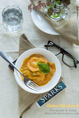 Chicken Tikka Ravioli In A Creamy Tomato Sauce - Plattershare - Recipes, food stories and food lovers