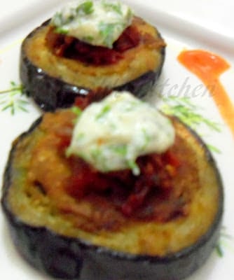 Stuffed Brinjal Rings... A Fusion Dish - Plattershare - Recipes, Food Stories And Food Enthusiasts