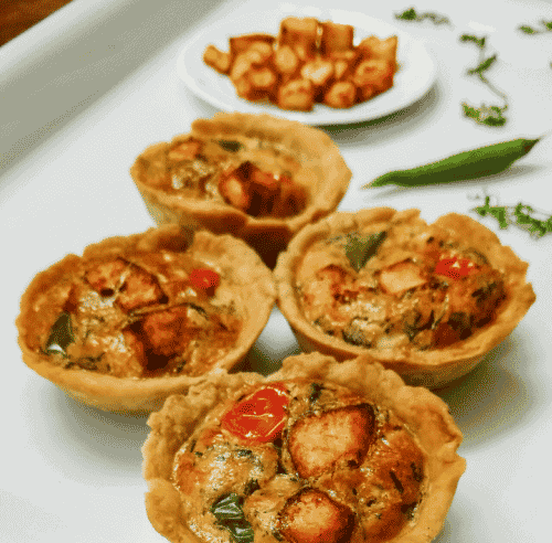 Tandoori Paneer Frittata In Tart Shells - Plattershare - Recipes, food stories and food lovers