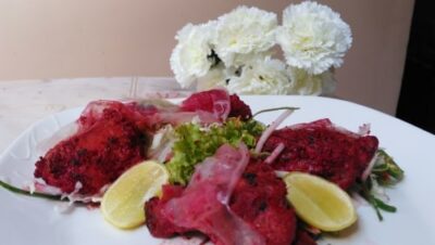 Rose-Tinted Chicken Tikka Thai Wraps: A Fusion Delight - Plattershare - Recipes, food stories and food lovers Rose-Tinted Chicken Tikka Thai Wraps: A Fusion Delight - Plattershare - Recipes, food stories and food lovers